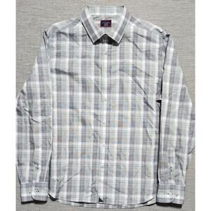UNTUCKit Men’s XL Gray Green Plaid Wrinkle Free Long Sleeve Button Down‎ Shirt